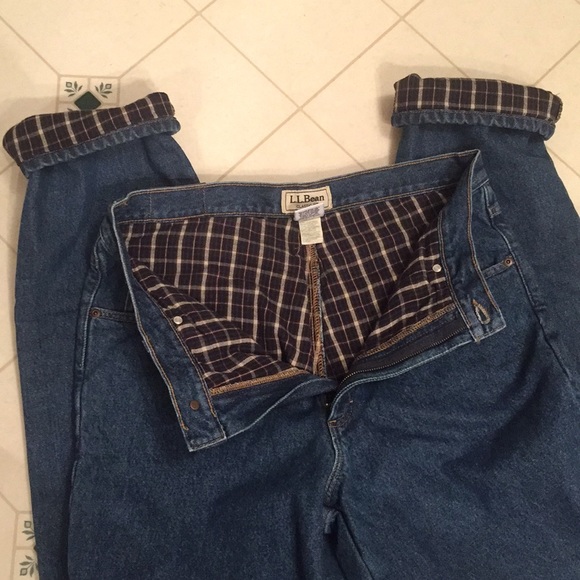 LL Bean classic fit lined jeans. 33×36.